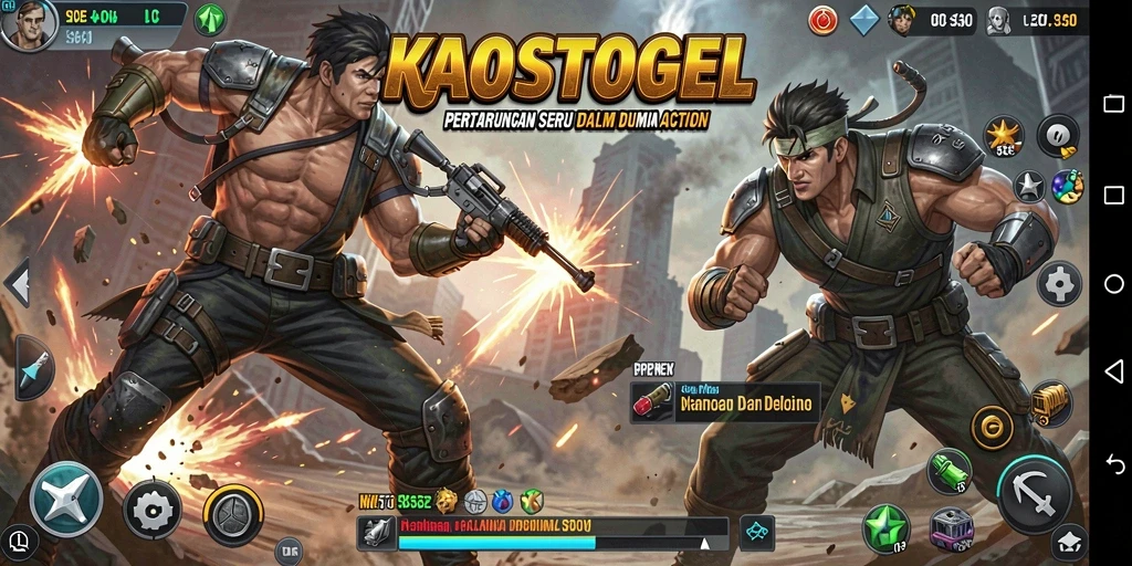 Tampilan gameplay action yang mendebarkan di KAOSTOGEL.