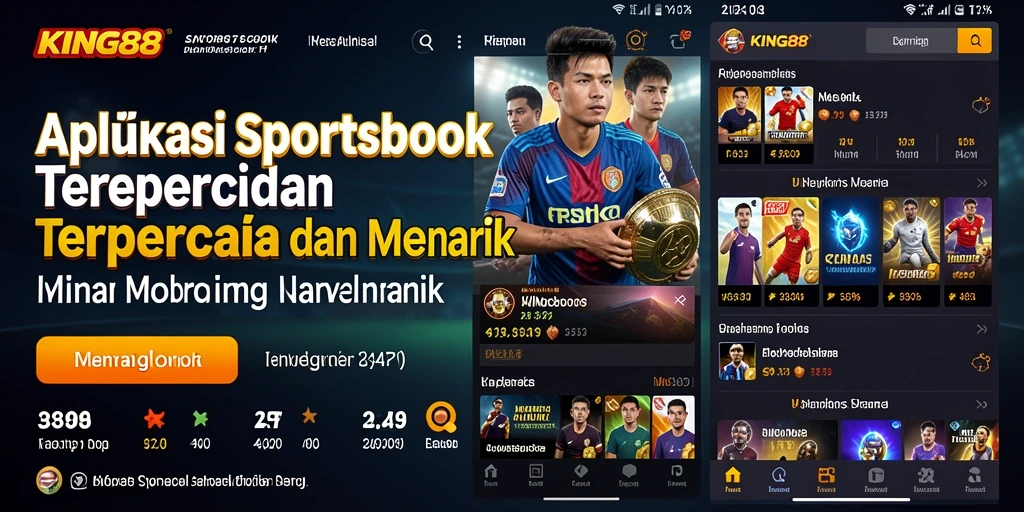 Tampilan menarik dari aplikasi KING88 saat bertaruh di Sportsbook.