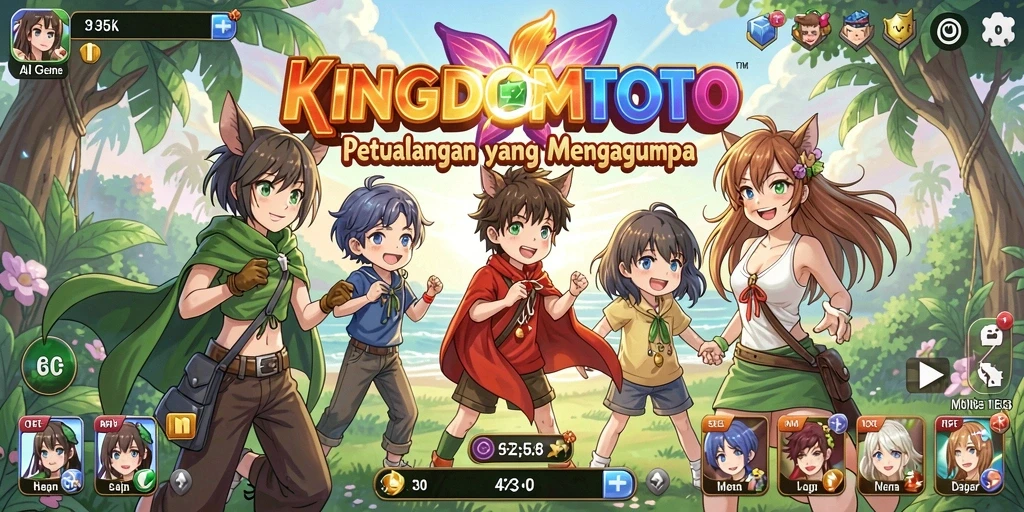 Tampilan utama gameplay KINGDOMTOTO yang menakjubkan dan mendetail.