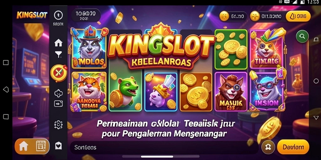 Screenshot gameplay KINGSLOT yang menampilkan mesin slot yang seru.