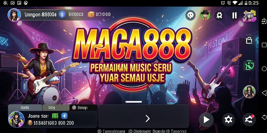 Tampilan gameplay seru MAGA888 dengan berbagai instrumen musik.