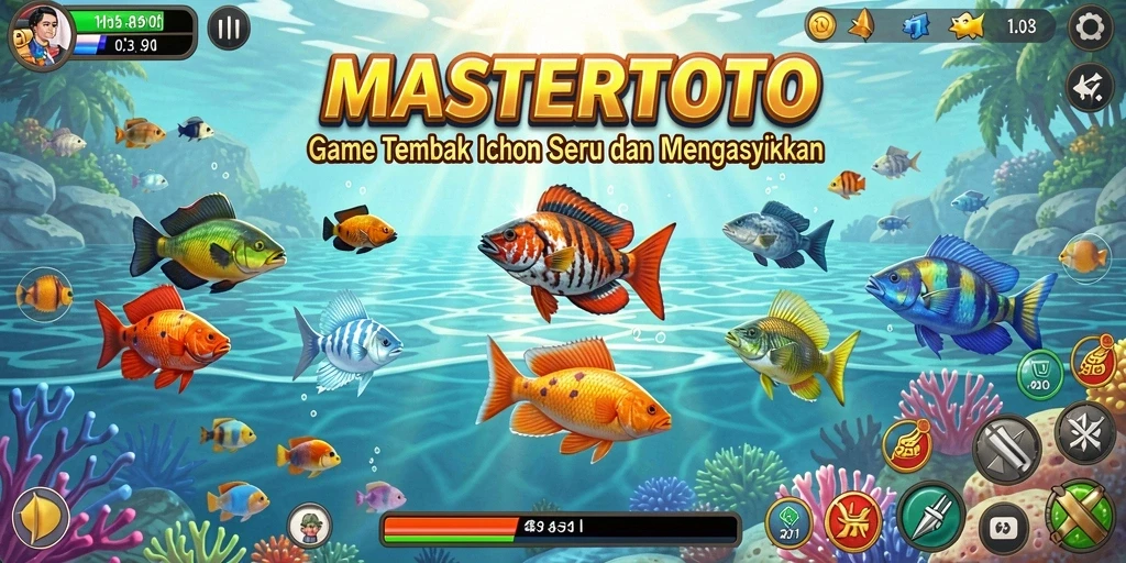 Tampilan gameplay MASTERTOTO yang mendebarkan saat menangkap ikan.
