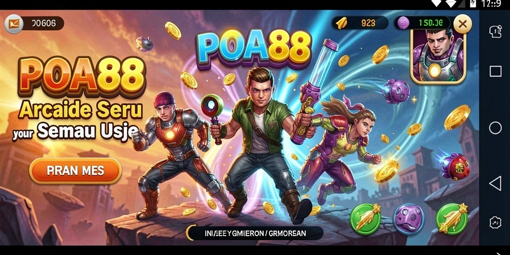 Tampilan gameplay yang seru dan penuh aksi di POA88.