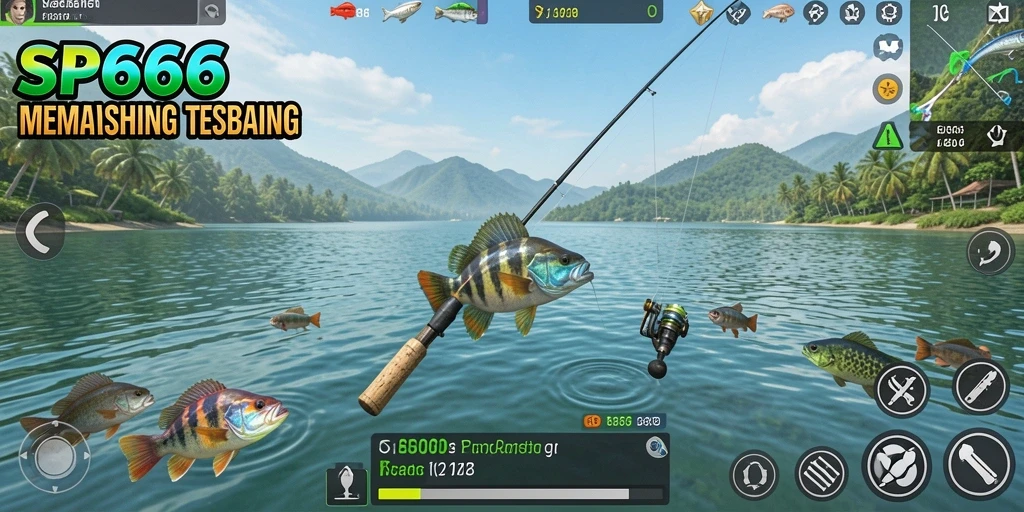 Tampilan gameplay SP666 yang menarik dalam petualangan memancing.