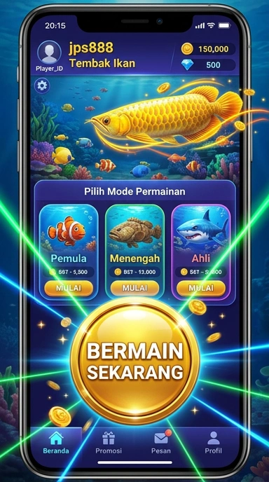 Tampilan utama aplikasi jps888 yang menarik.